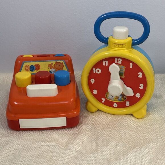 Pokemon Other - TOMY Ring A Dingy Clock & Cash Register Vintage 1980s Toy Working Ding
